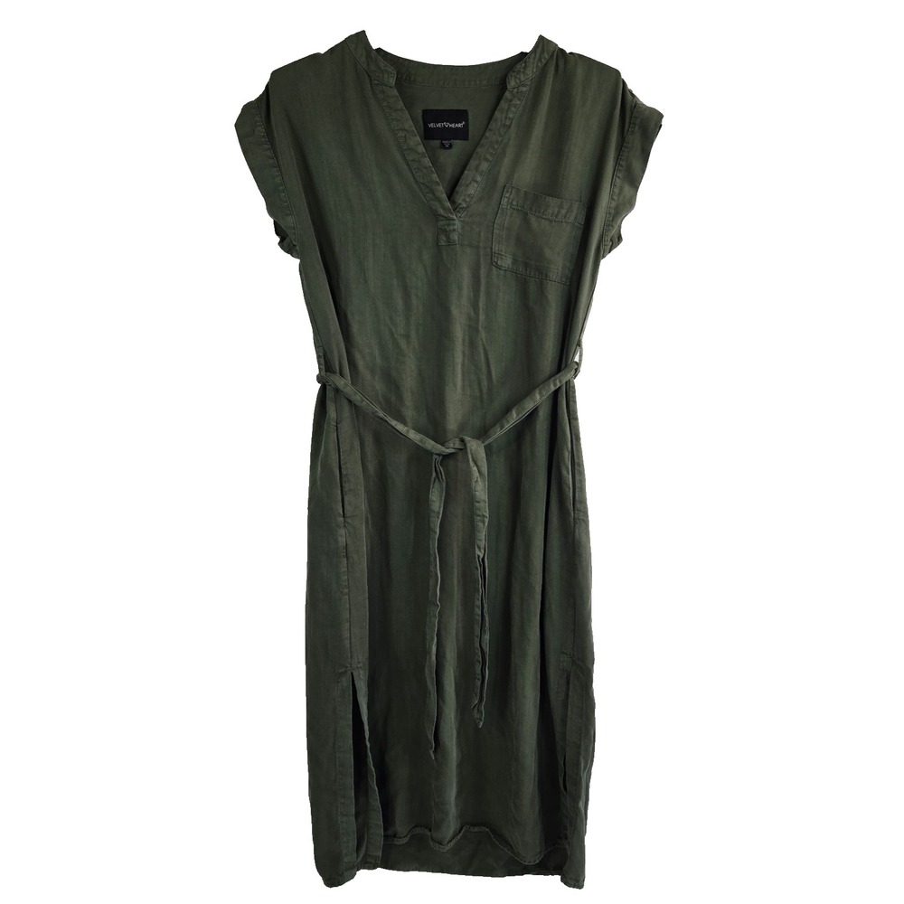 Velvet Heart Womens Medium Cap Sleeve V Neck Shirt Dress